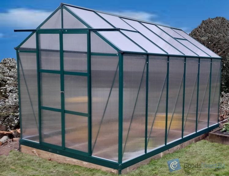 GREENHOUSE - Polycarbonate - 6mm, 376(L) x 253(W) Door End x 257(H)cm Carousel 2