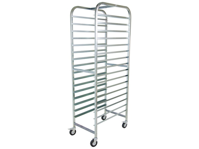 1.8m Mobile Bakers Rack - 16" Tray x16 - Commercial Bakery Racks Carousel 1