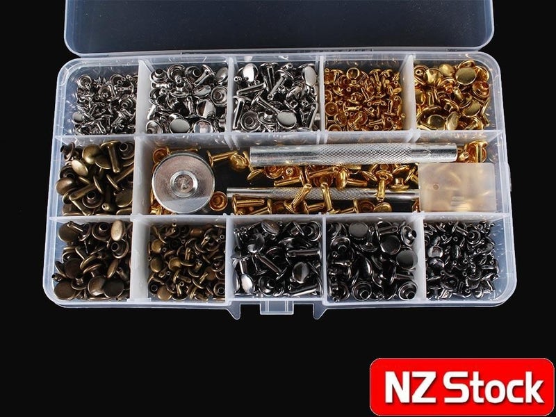 Leather Rivets Double Cap Rivets Kit 360PCS Carousel 2