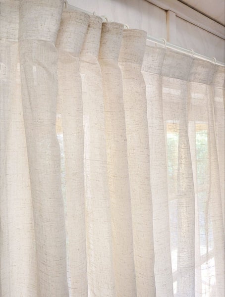 Box Pleat Sheer Curtain 1m wide x 2.4m drop Carousel 2
