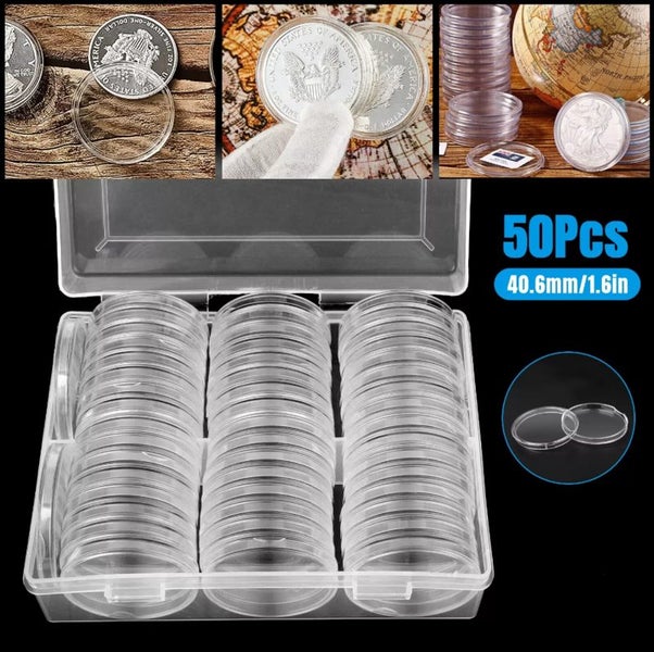 Coin Holders Storage Collection Capsules Case Box i2776TP0 Carousel 1