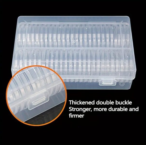 Coin Holders Storage Collection Capsules Case Box i2776TP0 Carousel 10