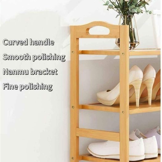 Bamboo dust-proof multi-layer simple storage cabinet multi-storage shoe rack Carousel 3