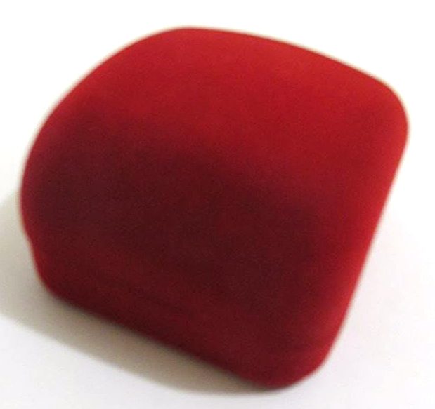 Pair of ring boxes - One Black with white lining, One red with white lining Carousel 2