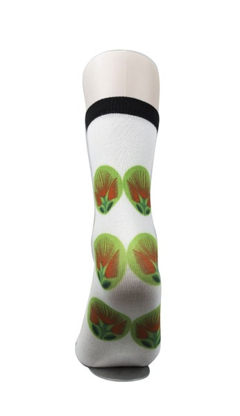 Kiwi Featured printing Socks - Pohutukawa Flower Carousel 7