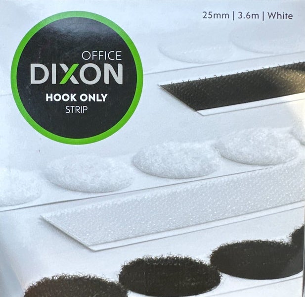 Dixon Hook Only Strip - 25mm x 3.6m, White Carousel 1