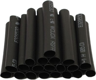 127Pcs Black Heat Shrink Tube Sleeving Tubing Assortment Kit Carousel 1