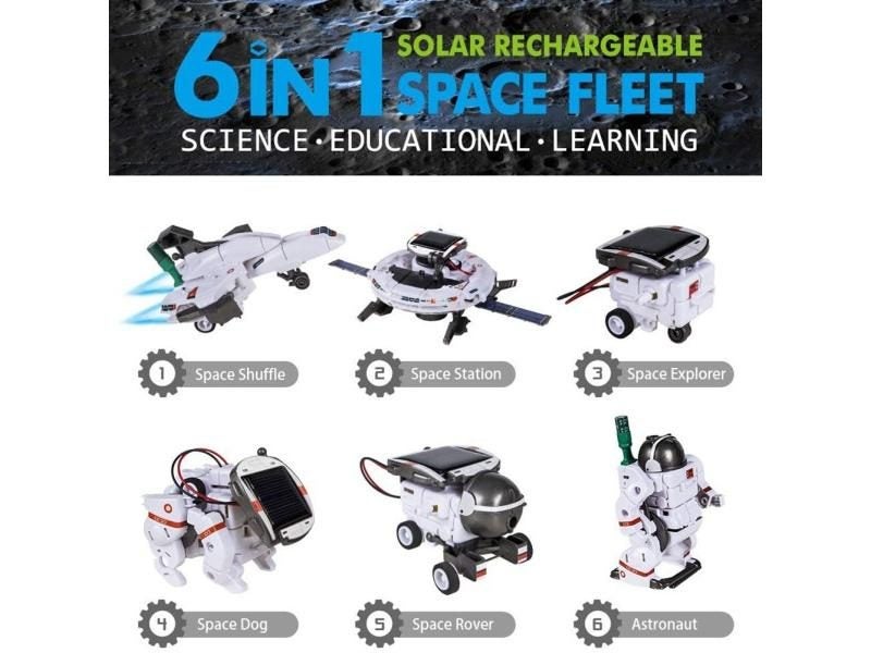 STEM Solar Robot Kit Toys Space Dog Solar Power Technological Gadgets Carousel 1