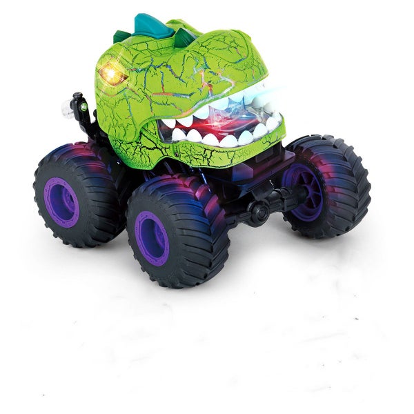 RC Stunt 360 Degree Rotating Car Dino Monster Truck with Spray Carousel 15