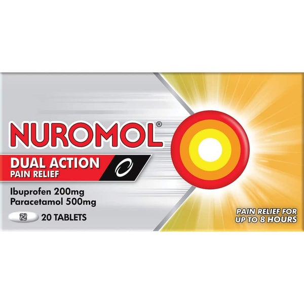 Nuromol Dual Action Ibuprofen & Paracetamol Strong Pain Relief Tablets 20pack Carousel 2