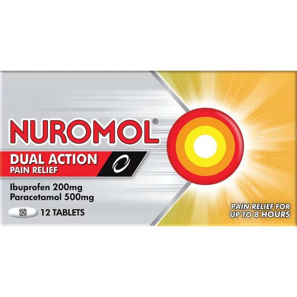 Nuromol Dual Action Ibuprofen & Paracetamol Strong Pain Relief Tablets 12pack Carousel 2