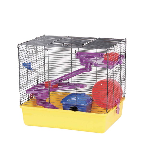 Hamster Fun Home Large Mouse Cage 40.5x30x37cm Pet Mice Rat Play House Enclosure Carousel 1