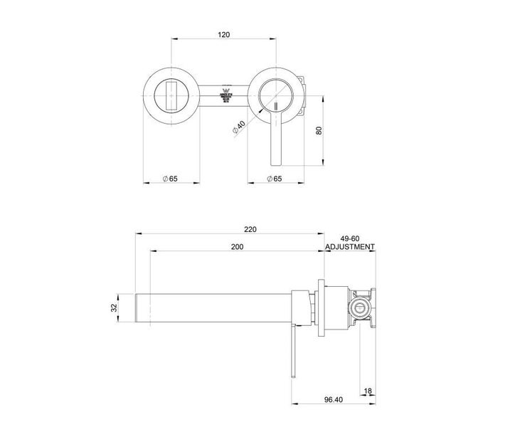 WALL BATH MIXER TAP Carousel 2