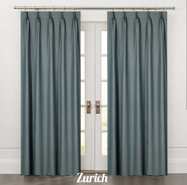 Blockout Pinch Pleat Curtains/drapes 2.8 wide x 2.4m Drop *A PAIR* Carousel 1