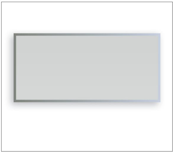 1800 Broadway Rectangular Mirror with LED Lighting & Demister (IR Sensor) Carousel 1