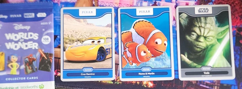 Woolworths Disney World of wonder cards x3 Carousel 1