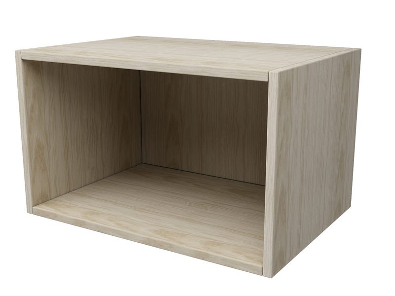 Wall Open Shelf Unit 900 W Woodgrain Handless Kitchen Cabinet Flat Pack Carousel 1