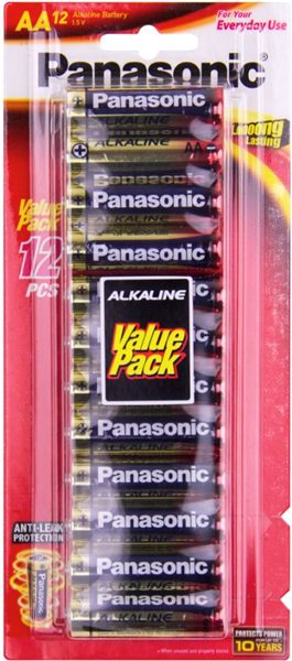 Panasonic AA Alkaline Battery 12 Pack Genuine Carousel 1