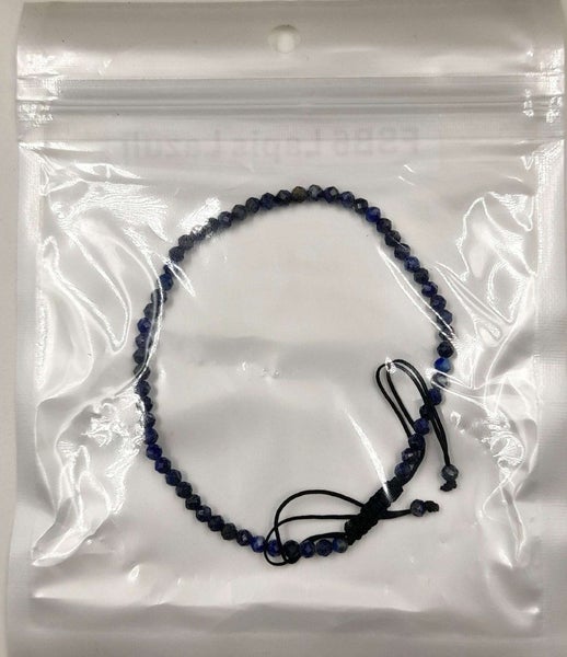 Gemstone Bracelet - Star Cut Faceted Lapis Lazuli (Set of 3) Carousel 2
