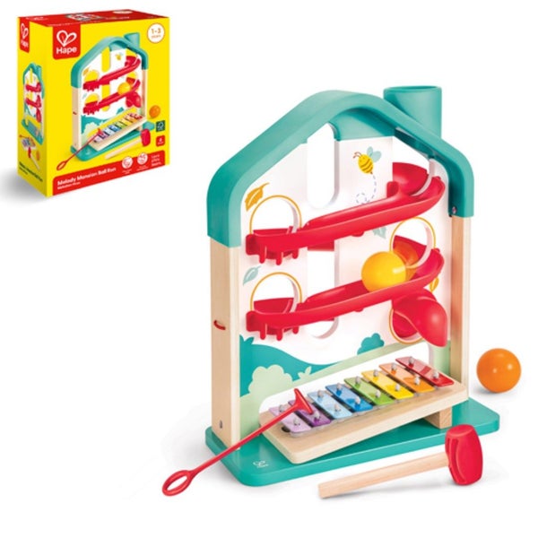 Melody Mansion Ball Run Game - Hape Carousel 1