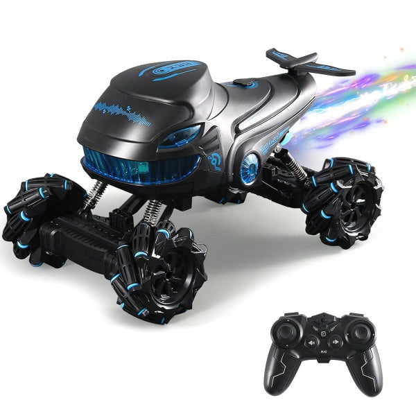 Remote Control Monster Truck Car 4WD Offroad Rock Crawler with Fog Mist LED Ligh Carousel 2