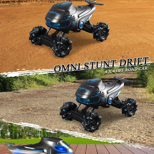 Remote Control Monster Truck Car 4WD Offroad Rock Crawler with Fog Mist LED Ligh Carousel 7