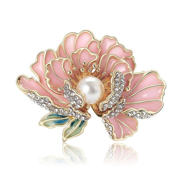 Megan Ruffled Blossom Resin Brooch - Flower, Flower, Peony, Carnation, Enamel... Carousel 19