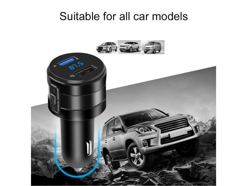 Bluetooth FM Transmitter Modulator 3.1A Dual USB AUX Car Charger MP3 Player Carousel 2