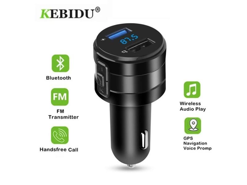 Bluetooth FM Transmitter Modulator 3.1A Dual USB AUX Car Charger MP3 Player Carousel 1