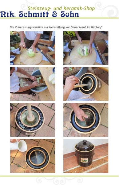 Nik Schmitt Gärtopf / Pickling / Fermenting Crocks 10 Ltr. Carousel 2