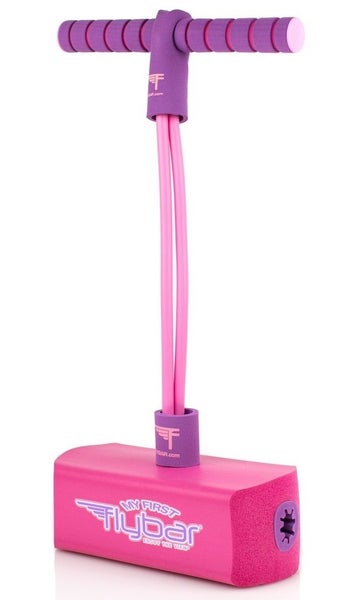 Flybar: Jump & Squeak Pogo Hopper - Pink Carousel 1