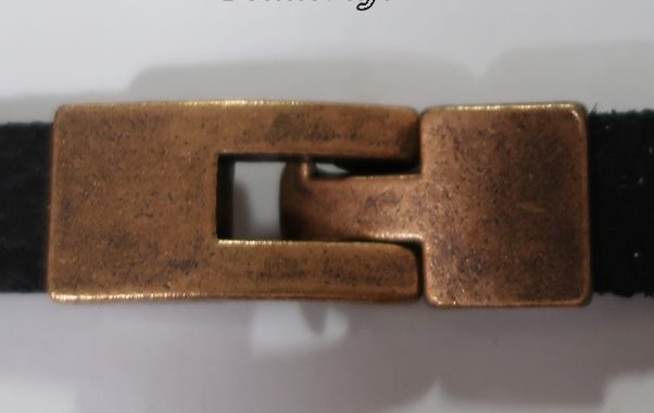 A COPPER 10mm LEATHER STRAP CLASP Carousel 2