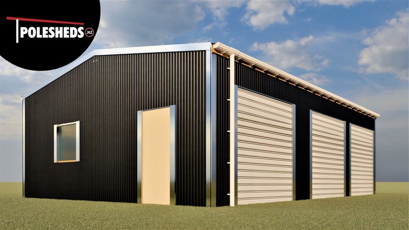 Farm Shed Kitset Gable 3 Bay Enclosed 108sqm Carousel 1