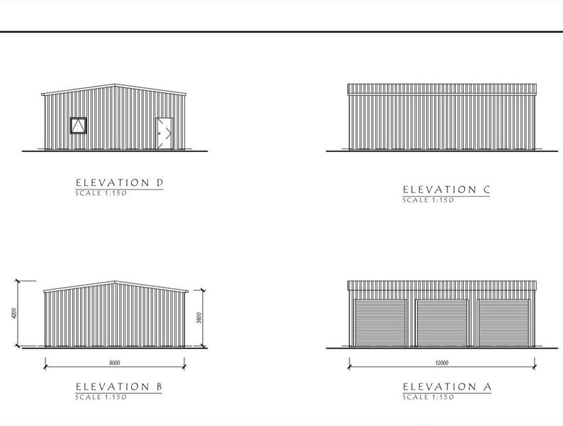 Farm Shed Kitset Gable 3 Bay Enclosed 108sqm Carousel 2