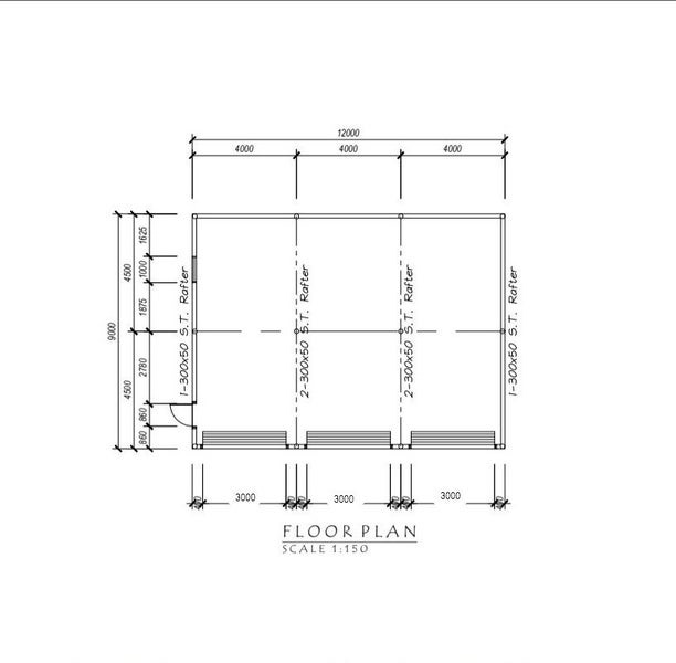 Farm Shed Kitset Gable 3 Bay Enclosed 108sqm Carousel 3