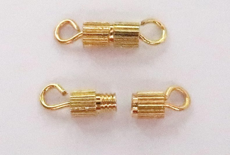 2 GOLD SCREW CLASPS Carousel 1