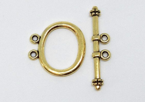 2 GOLD TOGGLE CLASPS - 2 STRAND Carousel 1
