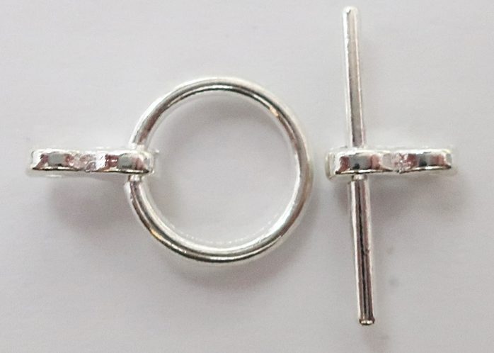 2 BRIGHT SILVER TOGGLE CLASPS Carousel 1