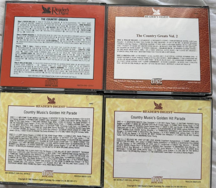 Bulk Country - cd sets / 11 cds - pop country & bonus Carousel 2