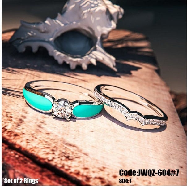 Women's Silver Rings Gemstone Lagoon Turquoise Rings *Local STOCK NOW* Carousel 1