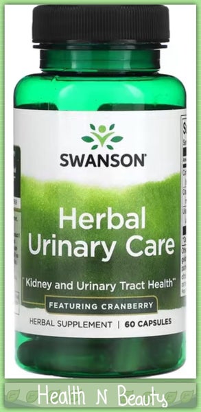 SWANSON URINARY CARE 60 CAPS - CRANBERRY, UVA URSI, CORN SILK - BB0427 Carousel 1