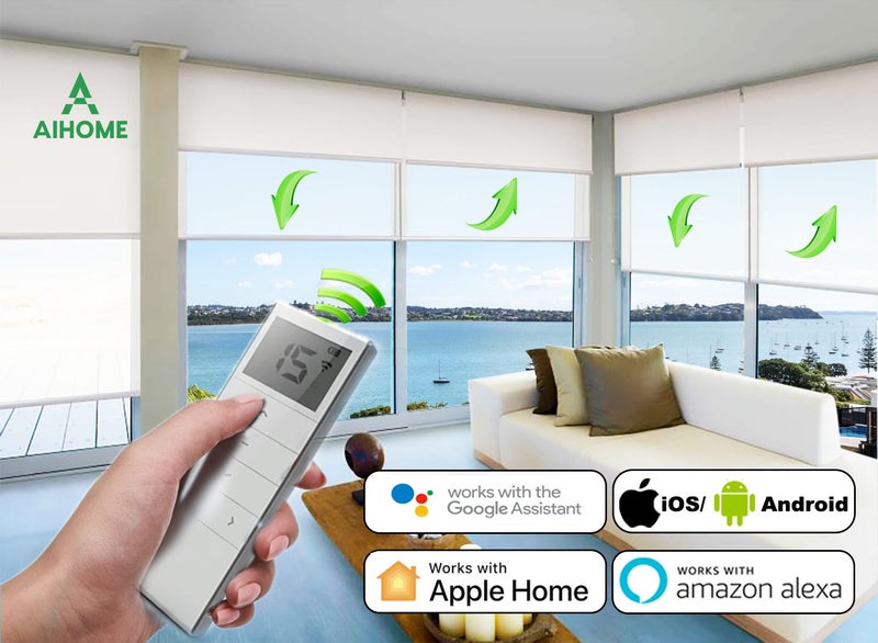 Motorised roller blinds - Phone control Voice control- Aihome Carousel 1
