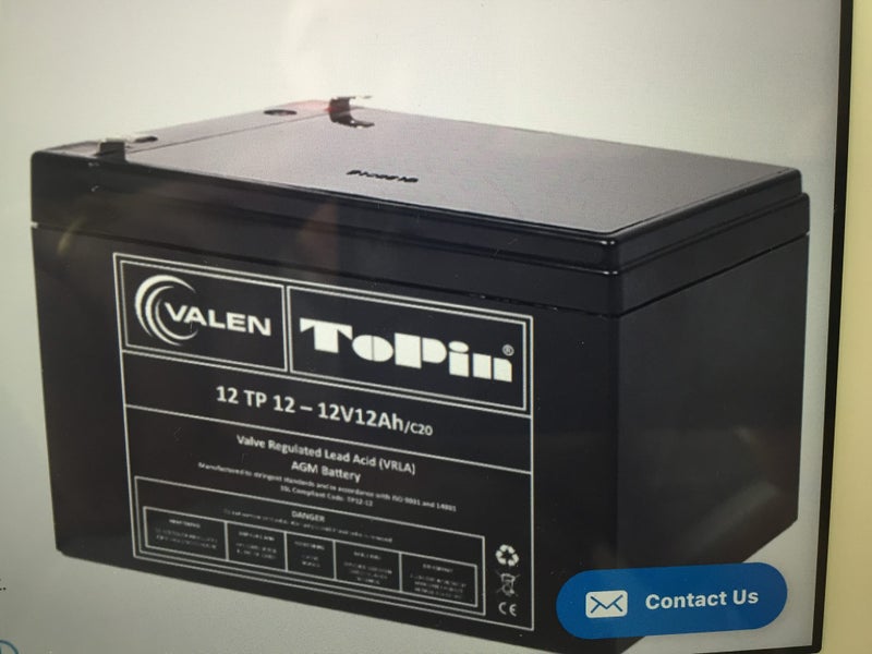 2 x Valen Topin 12V 12AH Mobility Batteries Carousel 2