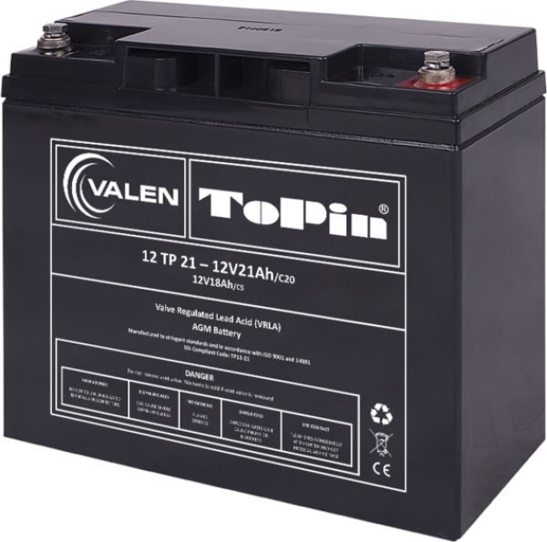 2 x Valen Topin 12V 21AH Mobility Batteries Carousel 1