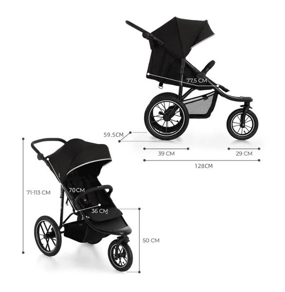 Baby Brightness easygo 2+ three wheel stroller black IN STOCK Carousel 12