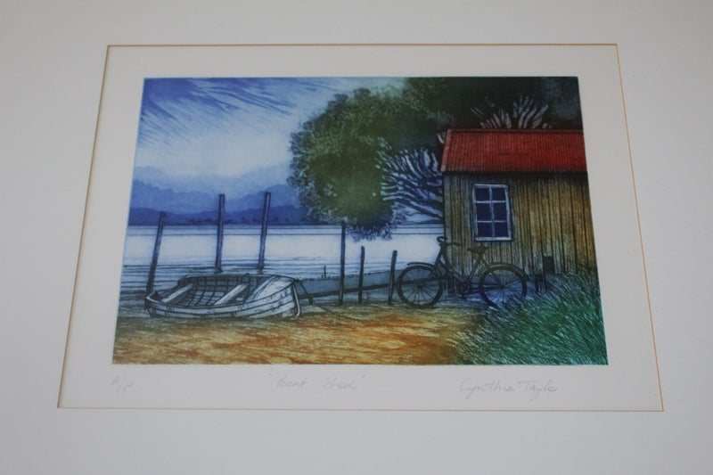 +++ CHYNTHIA TALYOR "THE BOAT SHED" ARTIST'S PROOF PRINT +++ Carousel 1