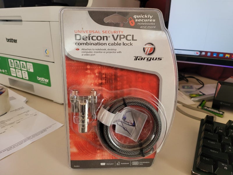 Targus Defcon VPCL Combination cable lock Carousel 1