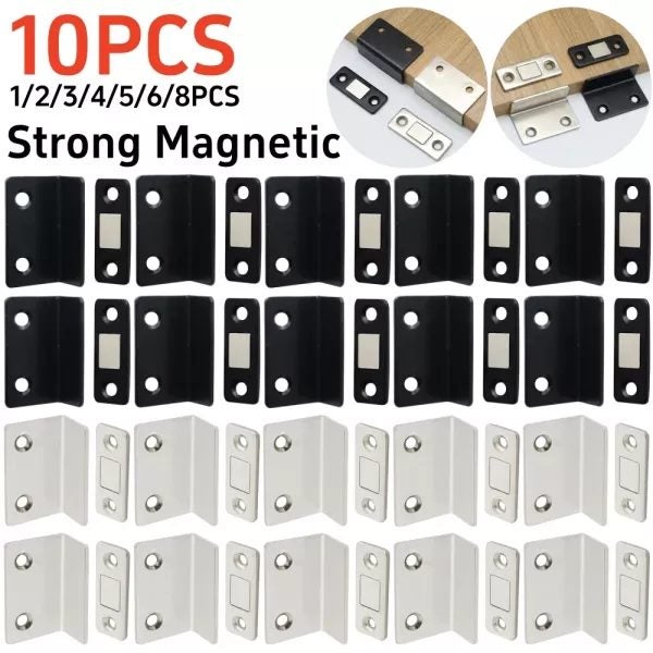 Strong Magnetic Cabinet Catches Punch Free Door Stopper Magnetic L-shaped Carousel 2