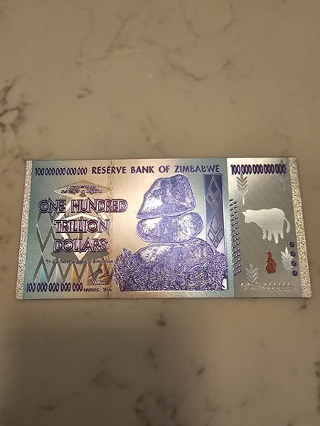 zimbabwe note 100 trillion imitation holographic Carousel 1