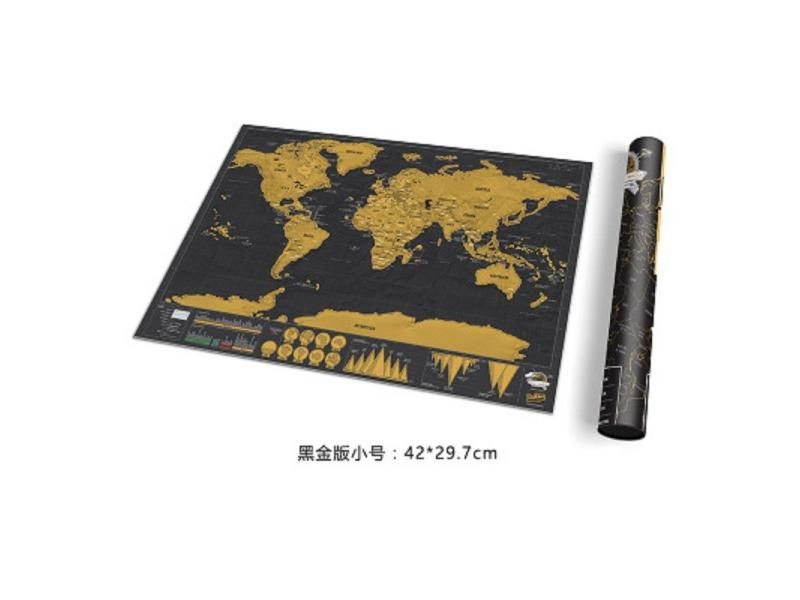 Markable Scratch Map China World Edition Mini Travel Punch Card Travel Trail Carousel 1